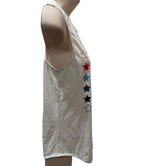 Chaser Tacos Muscle Tank Size M Red White and Blue Stars Taco Tuesday - Picture 3 of 9